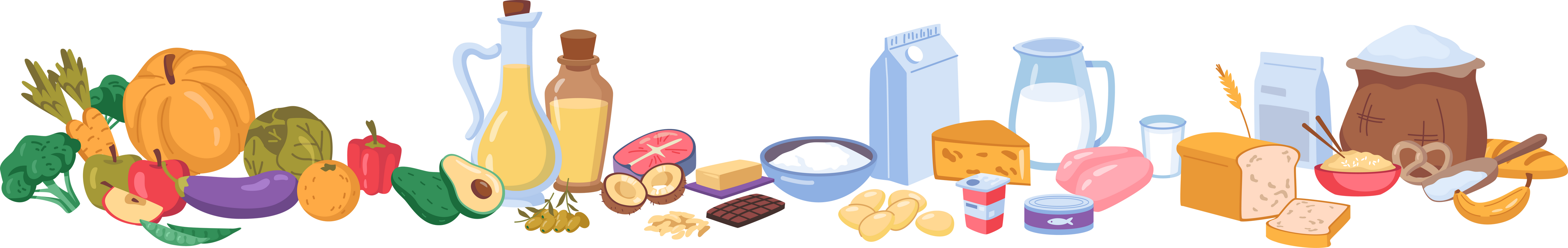 Nutritious Foods Illustration